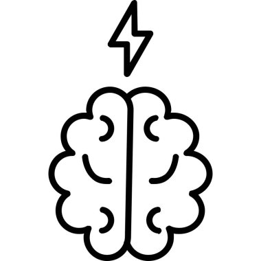 beyin elektrik dolgu simgesi