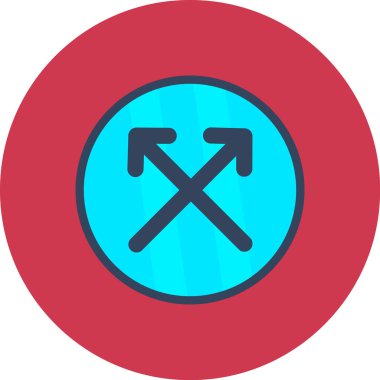 Çapraz oklar vektör simgesi