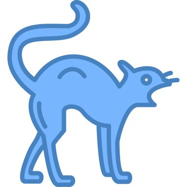 Kedi. Web simgesi basit illüstrasyon