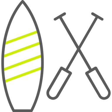 Sörf tahtası Vektör Satırı Simge Tasarımı