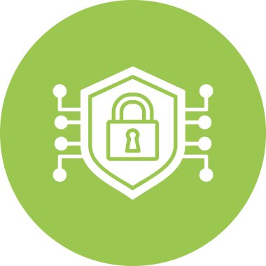 Güvenlik kilidi ikon vektör çizimi tasarımı