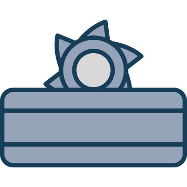 Madalya vektör satırı simgesi