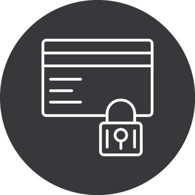 Kilit. Web simgesi basit illüstrasyon