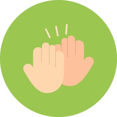 Eller düz stil jest simgesi