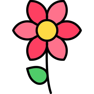 çiçek simgesi vektör illüstrasyonu