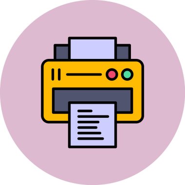 yazdırma makinesi renk vektör illüstrasyonu