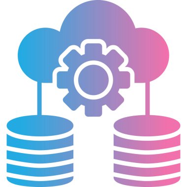 veritabanı. Web simgesi basit illüstrasyon