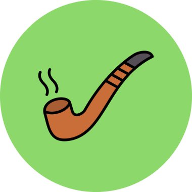 Tüttürme borusu. Web simgesi basit illüstrasyon