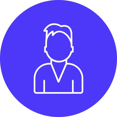 İş adamı vektör simgesi modern basit illüstrasyon