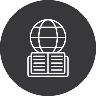 Dizin satırı simgesi, vektör illüstrasyonlu dünya