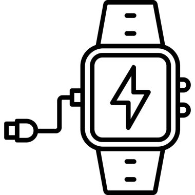 Elektrikli saat. Web simgesi basit illüstrasyon