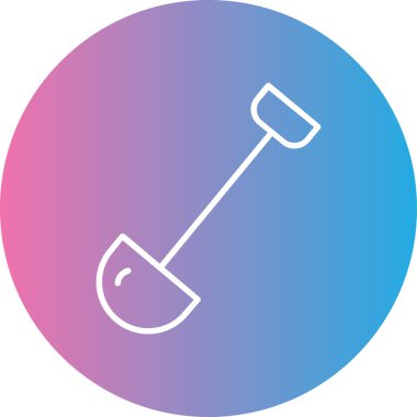 Kürek simgesi, vektör illüstrasyonu basit tasarım