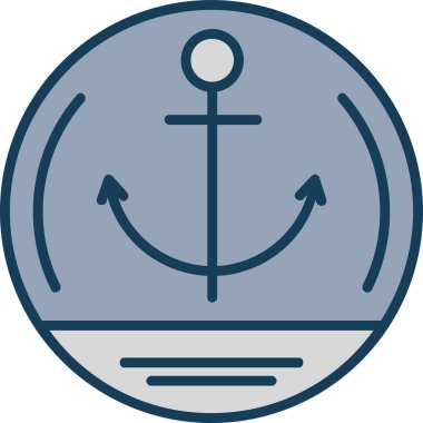 anchor vektör simgesi modern illüstrasyon