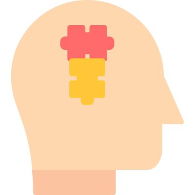 İnsan beyni ikon vektör illüstrasyon tasarımlı beyin