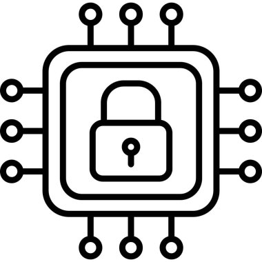 Ağ güvenlik vektör simgesi