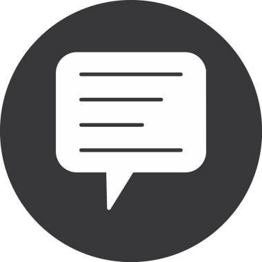 konuşma kabarcığı vektörü işaret simgesi tasarımı çizimi