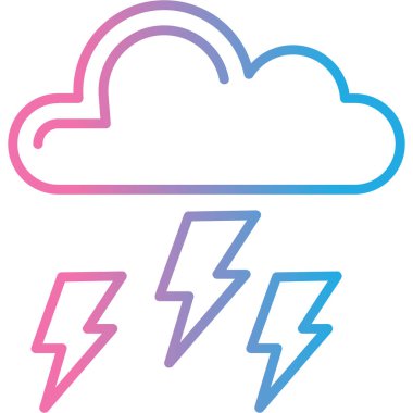 Şimşek simgesi vektör illüstrasyonu