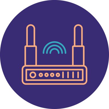 Kablosuz. Web simgesi basit illüstrasyon