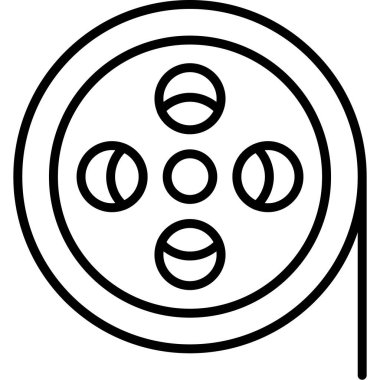 Bir çizgi film kamerasının vektör illüstrasyonu