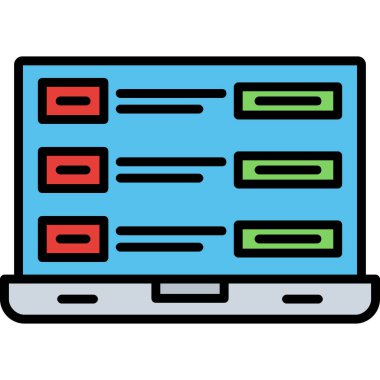 bilgisayar simgesi vektör renk çizimi