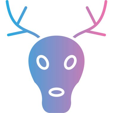 Geyik baş vektör simgesi