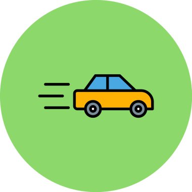 - Araba. Web simgesi basit illüstrasyon