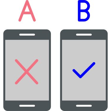 Kontrol işareti ve akıllı telefon simgesinin vektör çizimi