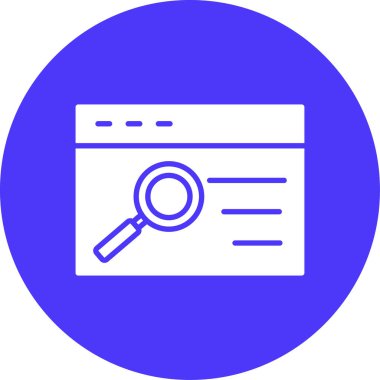 Ara. Web simgesi basit illüstrasyon