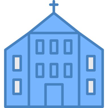 Bina. Web simgesi basit illüstrasyon