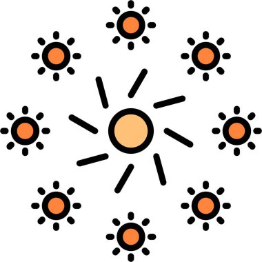 Güneş Simgesi Vektör illüstrasyonu