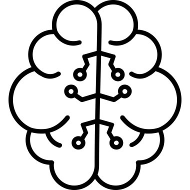 Beyin fikri simgesi ana hatlar biçiminde