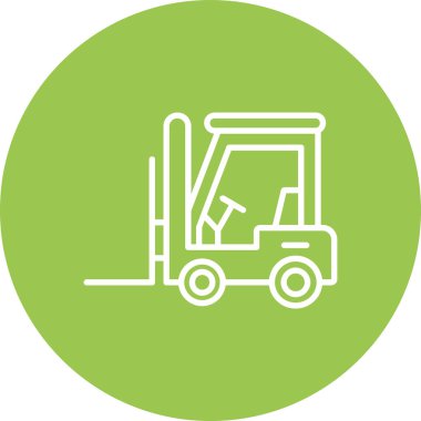 Bir Forklift 'in vektör çizimi