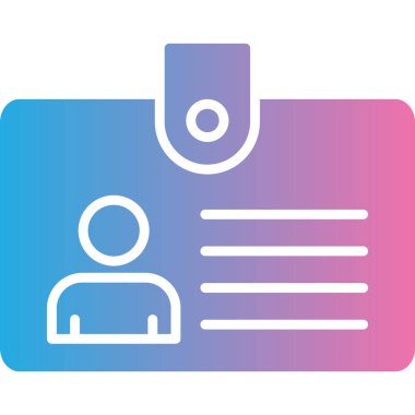 ID kart simgesi vektör illüstrasyonu