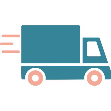 Kamyon. Web simgesi basit illüstrasyon