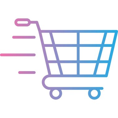 El arabası. Web simgesi basit illüstrasyon