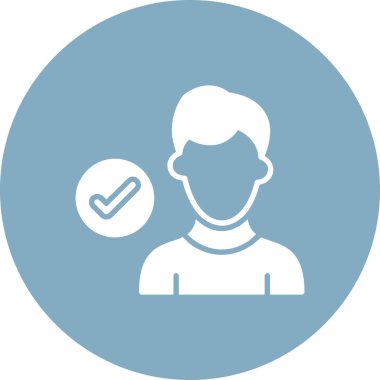 Çapraz simgesi olan Avatar Adam, vektör illüstrasyonu