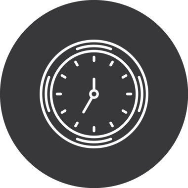 Saat simgesinin illüstrasyon vektör tasarımı