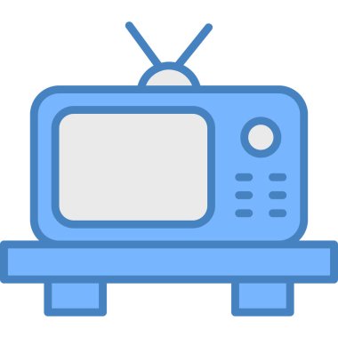 Televizyon. Web simgesi basit illüstrasyon