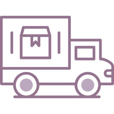 kargo kamyonu dağıtım simgesi ana hatlarıyla