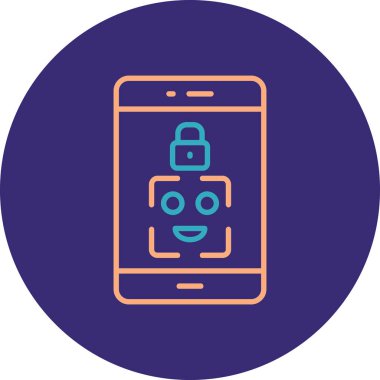 Akıllı robot simgesinin vektör çizimi