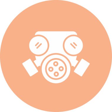 Gaz maskesi simgesinin vektör illüstrasyonu