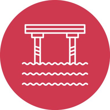 Köprü. Web simgesi basit illüstrasyon