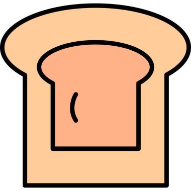 Ekmek. Web simgesi basit illüstrasyon