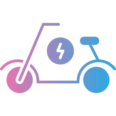 Elektrikli Bisiklet kutsal kişilerin resmi, vektör çizim