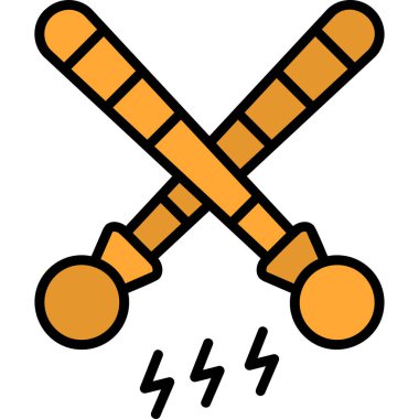 Çizgi film beyzbol sopasının vektör çizimi