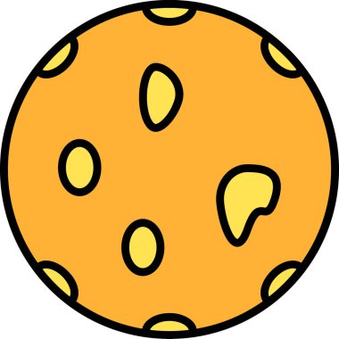 ekmek fırını simgesi renk ana hatları vektörü