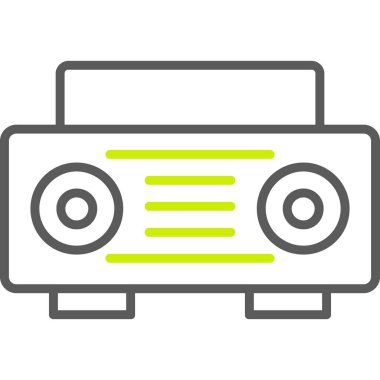 Radyo simgesinin vektör illüstrasyonu