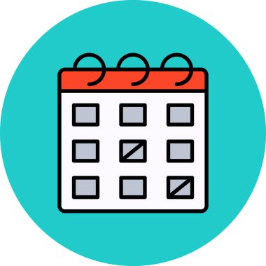 Takvim vektör simgesi modern illüstrasyon