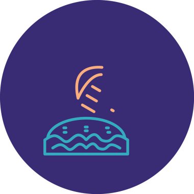 Bir pasta simgesinin vektör illüstrasyonu