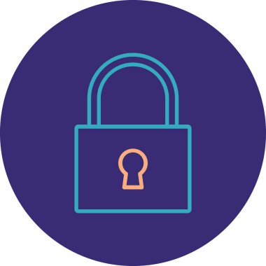 Kilit simgesinin vektör illüstrasyonu